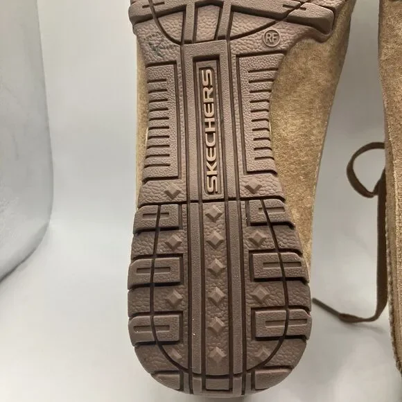 NEW SKECHERS Shoe 8.5 BIKER RELAX FIT CONTAINED Suede LaceUp Comfort Sneaker (K) - Picture 10 of 12